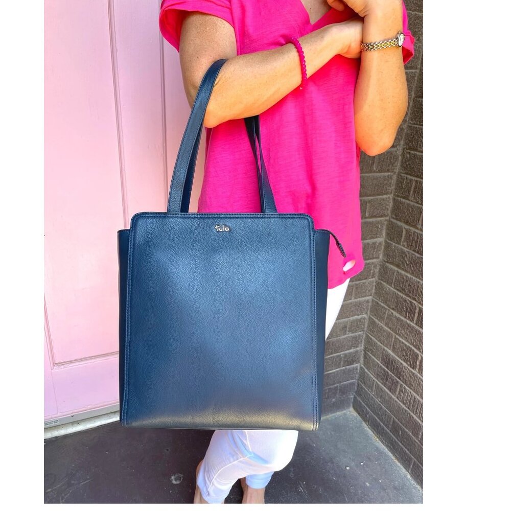 Tula England Nappa Originals Large Grainy Leather Tote